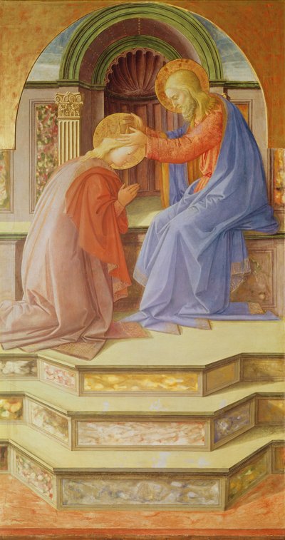 Triptych Depicting the Coronation of the Virgin, Central Panel: The Coronation of the Virgin, 1441 by Fra Filippo Lippi